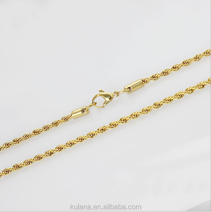 Stainless Steel Jewelry Wholesale 18K Gold Plated Chains
