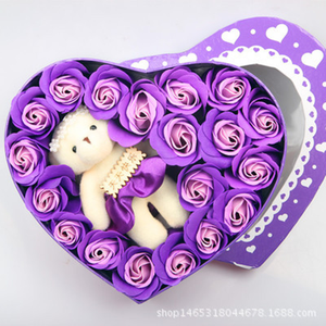 Mini Orsacchiotto <span class=keywords><strong>di</strong></span> <span class=keywords><strong>Rose</strong></span> <span class=keywords><strong>con</strong></span> <span class=keywords><strong>Cuore</strong></span> in Confezione Regalo, Colore e Dimensioni Personalizzabili, Prodotto OEM/ODM per Matrimoni, MOQ 50 Pezzi - Product Image 3