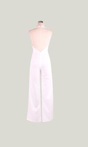 Tute Sexy senza schienale <span class=keywords><strong>pagliaccetto</strong></span> donna scollo a v lungo senza maniche aderente tuta Party <span class=keywords><strong>elegante</strong></span> gamba larga Pant Body Femme - Product Image 4