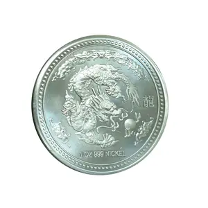 Heiße neue Produkte indische alte Münzen 1 Unze 999 Fine Nickel Dragon