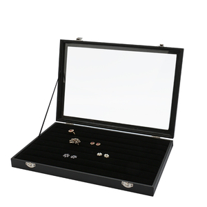 FSD رخيصة الثمن فتحة عرض حلقة قلادة علبة الأزياء بو الجلود عرض مجوهرات المواد - Product Image 2