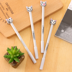 Nouveaux stylos gel mignons Kawaii en forme de <span class=keywords><strong>chat</strong></span> blanc, stylos gel en plastique <span class=keywords><strong>pour</strong></span> écrire, fournitures de bureau et scolaires, papeterie coréenne - Product Image 2