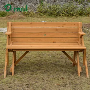Solid Folding Solid Wooden Bench Table for Garden Dining Multiple Assembly Ways 1440*565*150 Size 26.77" Outdoor Folding Table