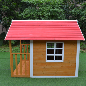 Houten Playhouse Outdoor Kids Houten Hout <span class=keywords><strong>Cubby</strong></span> Huis - Product Image 2