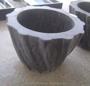 Vasi da fiori in granito ciotola fioriera grigio grande pietra bianca decorazione del giardino di casa utilizzata con vaso da fiori/pianta <span class=keywords><strong>verde</strong></span> - Product Image 5