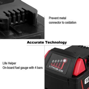 <span class=keywords><strong>Cordless</strong></span> werkzeuge batterie 18V 5.0Ah Lithium <span class=keywords><strong>Battery</strong></span> M18 ersatz für Milwaukee 48-11-1850 48-11-1852 48-11-1840