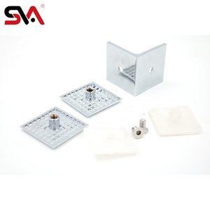 Spider Routel Nối Kính Thép Không Gỉ Để Kẹp Kính Vuông Bevel 90 Độ Vật Liệu Đồng Thau Kẹp Cửa Kính - Product Image 3