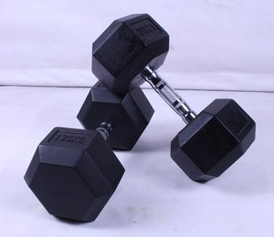 Trong Kho Có Thể Điều Chỉnh Phòng Tập Thể Dục Tập Thể Dục Bộ Đen Cao Su Tráng Hex Quả Tạ Pesas Sắt Trọng Lượng Với Biểu Tượng Tùy Chỉnh - Product Image 5