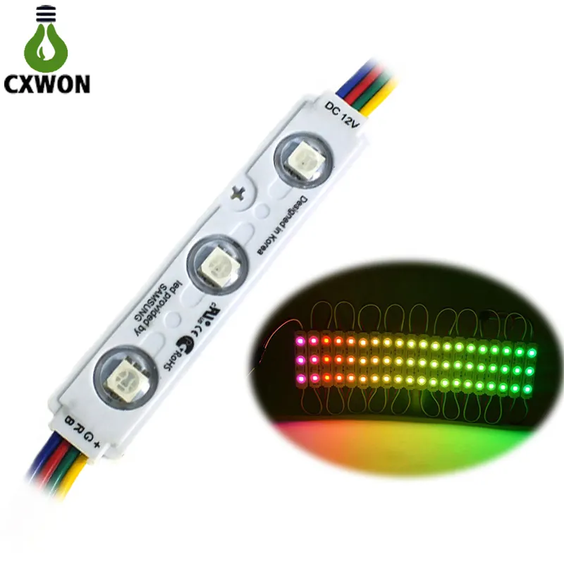 5050防水LED広告ライトインジェクションレンズ付き1.5w RGBLedモジュールライト
