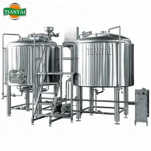 Calefacción eléctrica de acero inoxidable, sistema de elaboración de cerveza, 2 recipientes, 1500L, 15HL