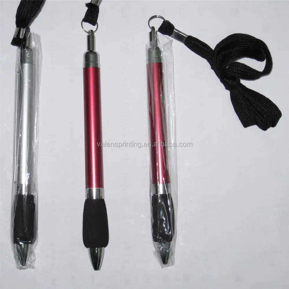 ロープボールペン付きプロモーションストラップペンバナーフラッグペン