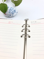 3 faltbare und kunstleder-abdeckung 6 löcher ring-bindungsblock notizbuch