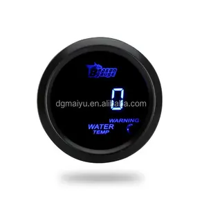 Digital Water Temperature Meter Gauge with Sensor for Auto Car 52mm 2in LCD 40~120Celsius Degree Warning Light Black