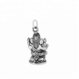 Grosir Desain Khusus Kalung Gajah Jimat Perak Antik Jimat Perhiasan Liontin Ganesha - Product Image 2
