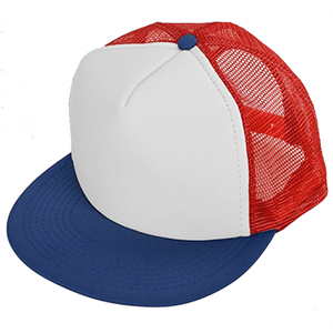 En venta Custom logo espuma Taslon Flat Bill gorra tapa en blanco - Product Image 2