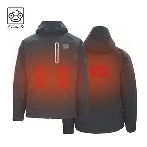 Veste chauffante à capuche imperméable pour homme de haute qualité, dernier design, la plus tendance, fermeture éclair, pour l'hiver - Product Image 1