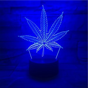 7 Màu Thay Đổi Sáng Tạo Maple Leaf <span class=keywords><strong>Shape</strong></span> 3d <span class=keywords><strong>Led</strong></span> Night Light Cảm Ứng Chuyển Đổi 3d Illusion Đèn Cho Trang Trí Nội Thất - Product Image 4
