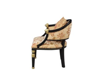 Fauteuil de salon de style européen esthétique antique avec tissu unique, fauteuils d'appoint pour salon, fauteuils confortables, <span class=keywords><strong>canapé</strong></span>, chaise longue - Product Image 4