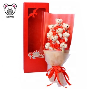 Kawaii Regalo di San Valentino del Giocattolo Della Peluche Teddy Bear Bouquet di Fiori Bella <span class=keywords><strong>Viola</strong></span> Del Fumetto Personalizzato Ripiene Teddy Bear E Rose Bouquet - Product Image 5