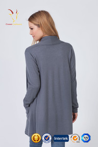 Cárdigan Largo de Cachemira con Cuello Chal para <span class=keywords><strong>Mujer</strong></span>, Suéter, Cárdigan para Dama - Product Image 4