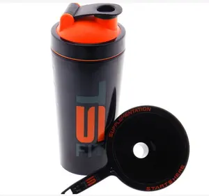 टर्बो मिक्सर स्टेनलेस स्टील 25oz मिक्सर बोतल प्रोटीन प्रकार के बरतन + 1 पाउडर कीप - Product Image 1