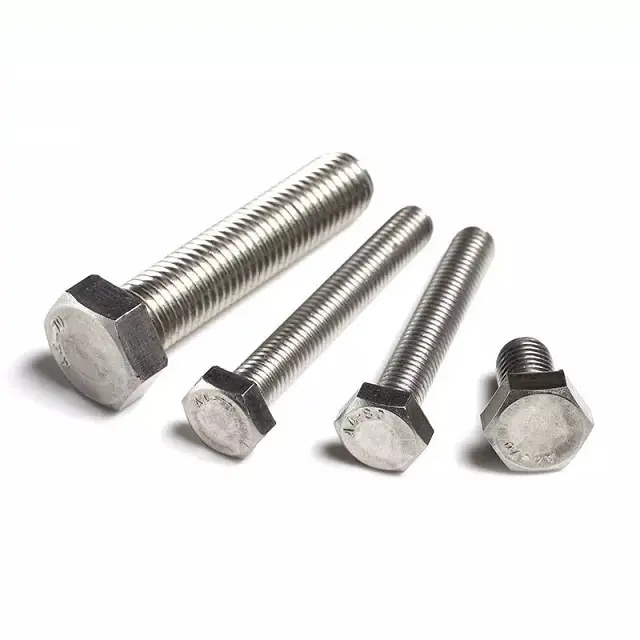 201 304 316L A2 70 A4 80 carbon stainless steel hex bolts and nuts with washers