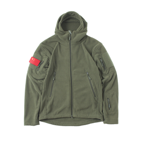 Wholesale Drop Shipping Casual Hooded Zipper Custom Tactical Fleece <strong>Jacket</strong> Men - Product Image 3