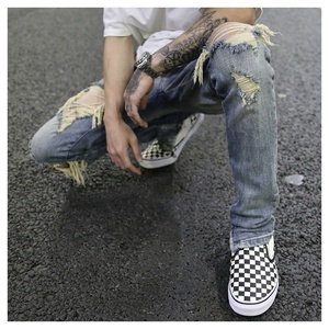 OEM Nouveau style <span class=keywords><strong>Jeans</strong></span> déchirés style pantalon, stock en dropshipping, style coréen pour hommes - Product Image 3