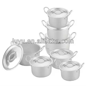 7 stuks aluminium kookpot set/kookgerei set