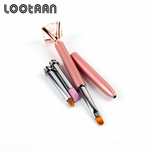 LOOTAAN-Juego de pinceles de Gel para <span class=keywords><strong>uñas</strong></span>, juego de pinceles para <span class=keywords><strong>uñas</strong></span> acrílicas 3D, de Metal, oro rosa, degradado, nuevo diseño, <span class=keywords><strong>2022</strong></span> - Product Image 3