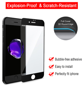 Smartphone לוגו מותאם אישית שנעשה נגד הלם אריזה משי מודפס פרימיום מזג זכוכית מעוקל 3d מסך מגן עבור iphone 7 15 - Product Image 3