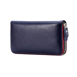 Vera pelle <span class=keywords><strong>grande</strong></span> capacità borsa <span class=keywords><strong>donna</strong></span> pochette multifunzionale <span class=keywords><strong>portafoglio</strong></span> da <span class=keywords><strong>donna</strong></span> con chiusura a cerniera e fodera in poliestere - Product Image 1