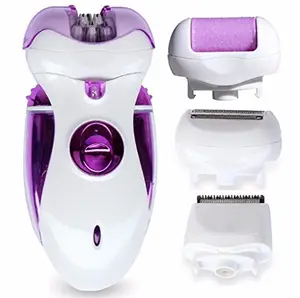 Có thể sạc lại Máy Cạo Lông Điện, 4 trong 1 Bộ Bikini Tông Đơ Callus Remover với 2 Có Thể Điều Chỉnh Tốc Độ Phụ Nữ Máy Cạo Râu Tóc Clipper