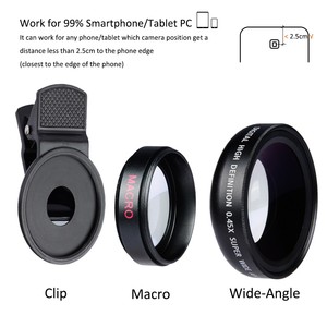 Mới nhất 3 trong 1 Kính Góc Rộng Macro Điện Thoại Di Động Ống Kính Bộ Dụng Cụ Cho iPhone Cho Samsung - Product Image 5