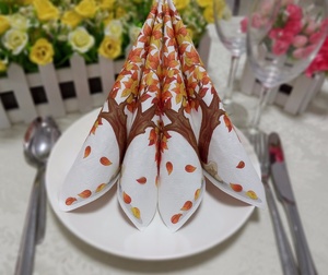 Serviettes <span class=keywords><strong>de</strong></span> <span class=keywords><strong>table</strong></span> en papier avec arbre imprimé, pour un usage <span class=keywords><strong>de</strong></span> Restaurant, 12 pièces, 3 couches - Product Image 3