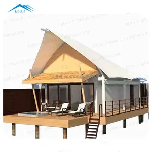 Özelleştirilmiş tek yatak odası ve bir banyo lüks streç plaj adası resort çadır çin'den