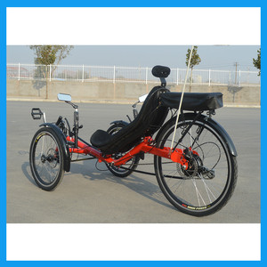 Rural road Touring electric recumbent bicycle cycling with 3 wheels adult - Product Image 1