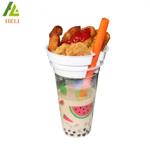 顶部小吃盘杯形件PS塑料一次性1000 Pcs/批次吸塑食品纸箱定做Logo可接受环保