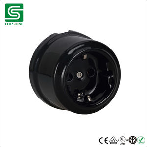 Enchufe eléctrico Retro de <span class=keywords><strong>porcelana</strong></span> montado en la pared - Product Image 2