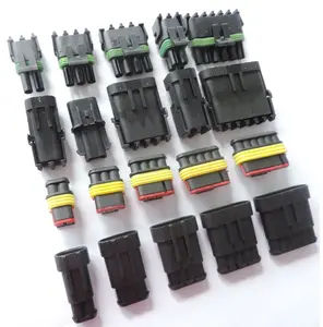 Automotive female Male housing ON STOCK available for 1 2 3 4 5 6 pin waterproof connector with seal terminal