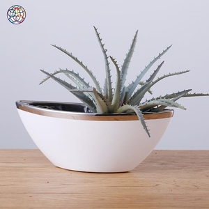 Pot <span class=keywords><strong>de</strong></span> fleurs en céramique <span class=keywords><strong>de</strong></span> style bleu et argent miroir, pot <span class=keywords><strong>de</strong></span> <span class=keywords><strong>jardin</strong></span>, <span class=keywords><strong>poterie</strong></span> à prix avantageux - Product Image 2