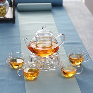 550 مللي أبريق شاي زجاجي غلاية مع أكثر دفئا-براد شاي الشاي Infuser مجموعة الزجاج ماكينة إعداد الشاي Infusers يحمل 3-4 أكواب - Product Image 4
