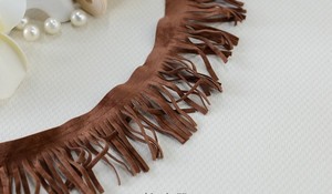 High Quality Cheap 45mm White Brown Black Suede Leather Tassel <strong>Fringe</strong> <strong>Trim</strong> for Bags and Clothings - Product Image 2
