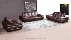 Mebel Ruang Tamu Arcuate Nyaman 1 + 2 + 3 Tempat Duduk Sofa Kulit Sintetis Buatan Modern Furnitur Kantor