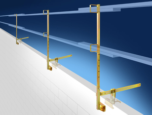 PARAPET BALCONY CLAMP SAFETY GUARD RAIL SYSTEM FOR CONSTRUCTION