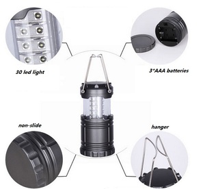 도매 휴대용 자석 LED 랜턴 램프 뜨거운 판매 야외 접이식 30LED 캠핑 랜턴 - Product Image 5