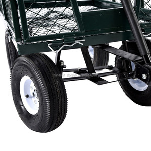 Zware Platform Hand Vrachtwagens Outdoor Planten Hand Push Mesh Tuin Wagon Winkelwagen - Product Image 4