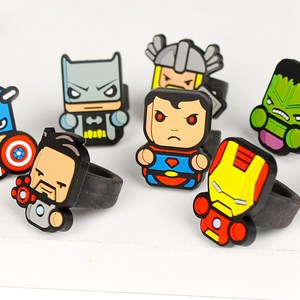 ZJ-01 silicio <span class=keywords><strong>Batman</strong></span> <span class=keywords><strong>Superman</strong></span> anime niños anillo del dedo diseño - Product Image 3