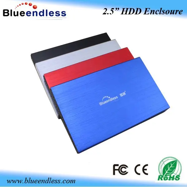 Blueendless usine externe boîtier de disque dur usb3.0 SATA 2.5 " hdd case