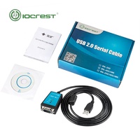 Cable Convertidor USB a RS232 Hembra de 1.8m con Chipset FTDI, Material de PVC, Carga Rápida de 3A para Computadora y Cámara
